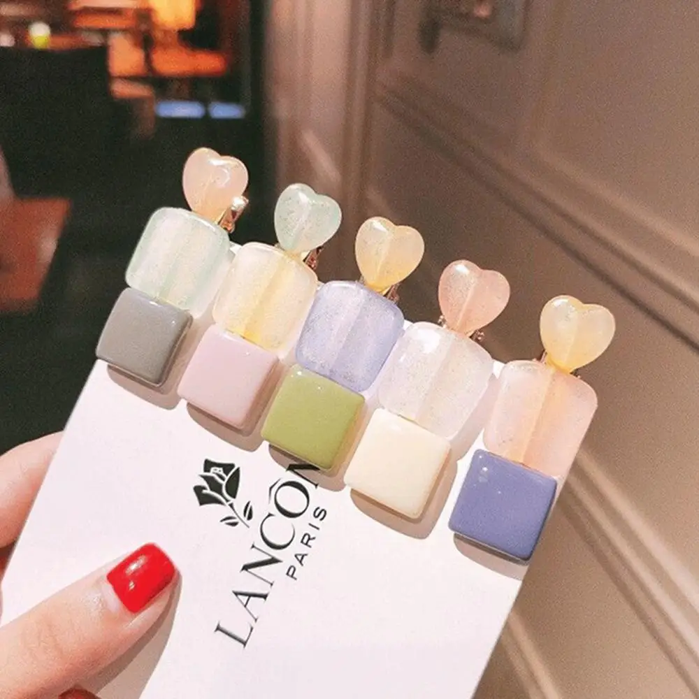 

M Mism 1pc Hair Clips For Women Candy Color Hairpins Fantasy Hairgrip Fashion Geometric Hair Ornament Party Birthday Gifts