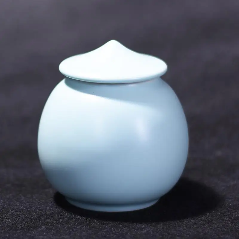 Китайский стиль, синяя керамическая коробка для чая, держатель для хранения чайных банок, контейнер для чая, Мини органайзер для кофейного порошка для дома - Цвет: 8