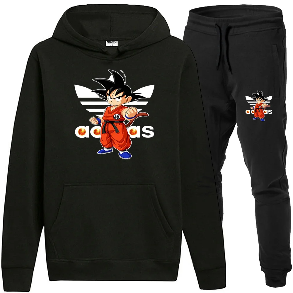 

Dragon Ball Z Goku Men/Women Hoodie +Jogger Sweatpants Suit Sun Wukong Cosplay Thick Fleece Sweatshirts Spring Hip Hop Pullover