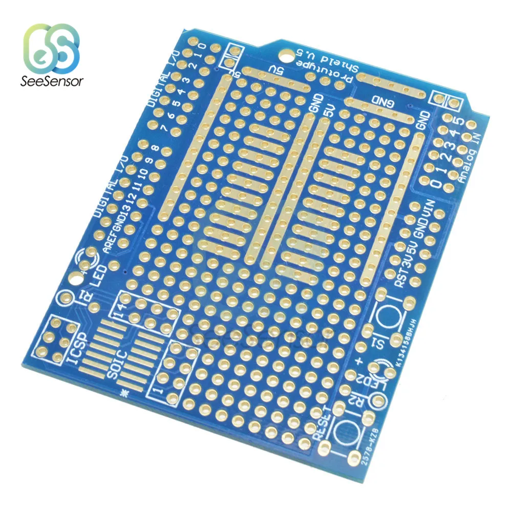 

Prototype PCB Board For Arduino UNO R3 Shield Board FR-4 Fiber 2mm 2.54mm Pitch DIY Module