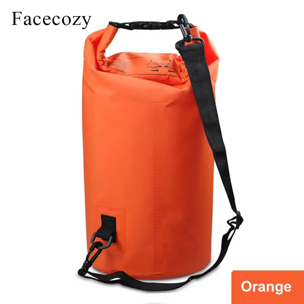 Orange Facecozy плавательный речной треккинг сухой сумки водонепроницаемый ПВХ океан пакет 2L-30L Многофункциональный Открытый дрейфующий пляжный рюкзак - Цвет: Orange