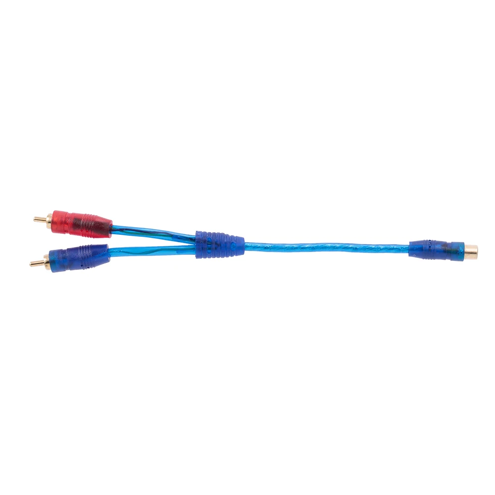 1 RCA на 2RCA мужской стерео аудио кабель позолоченный для