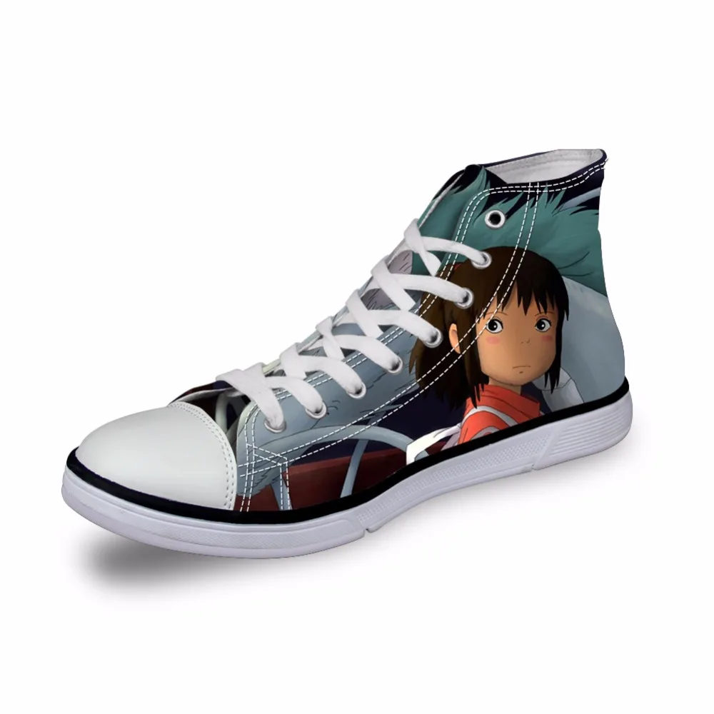 

no face spirited away plush Print High-top Vulcanized Shoes Cool Super Canvas Shoes for Women Girls Walk Sneakers