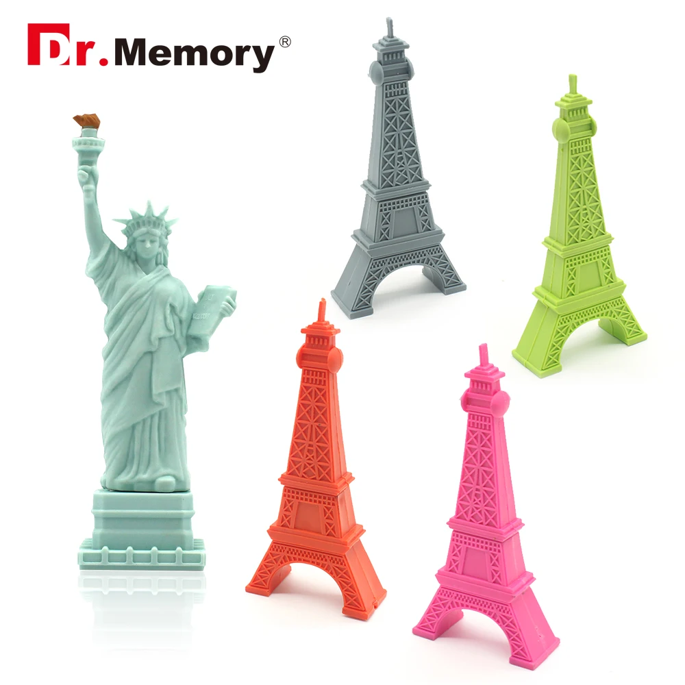 

64GB USB Flash Drive Statue of Liberty Pendrive 32GB Personalized Eiffel Tower Flash Disk 16GB Memory Stick Pen Drives Cute Gift