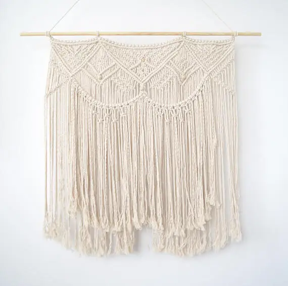 

80cm x 90cm Macrame Wall Hanging, Macrame Curtain, Wall Tapestry, Bohemian wall art, Bohemian Wall Hanging, Modern Macrame