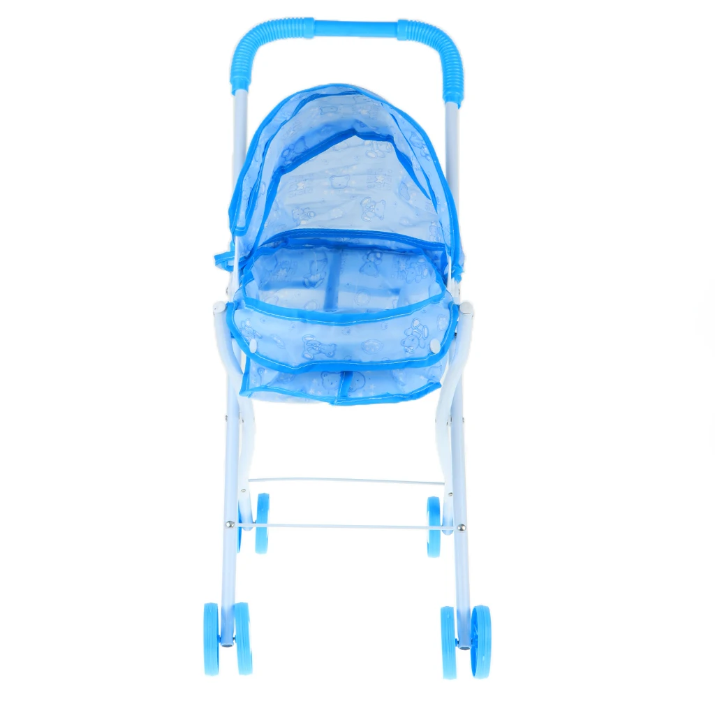 Kids Baby Outdoor Foldable Baby Push Cart Pushchair Stroller Pretend Play Toys Role Playing Game Activity Pretend Play Toys