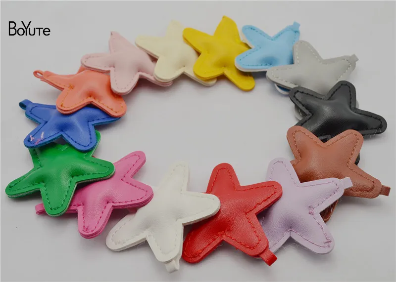 BoYuTe (10 PiecesLot) Artificial Leather Star Pendant DIY Hand Made Star Jewelry Accessories Wholesale (3)