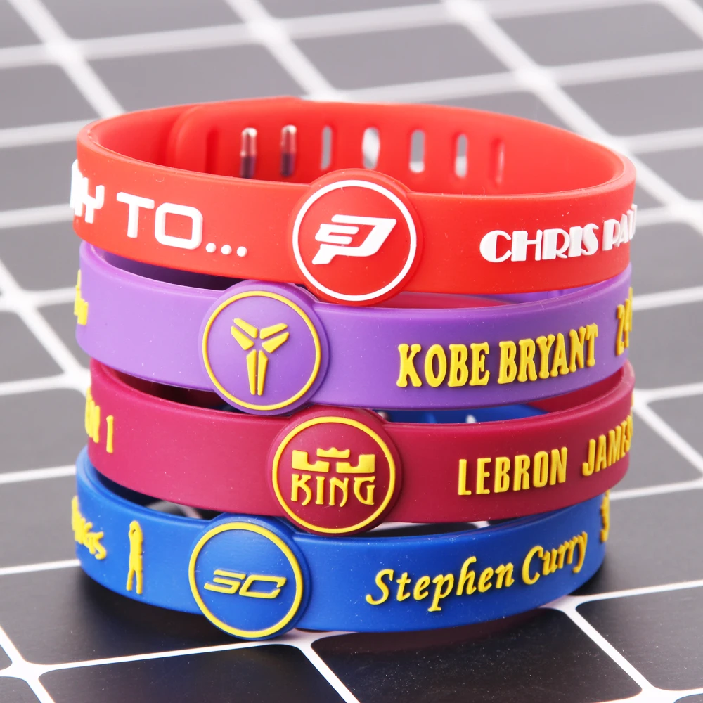 Fashion Silicone Basketball Bracelets Sport Energy Size Can Adjust