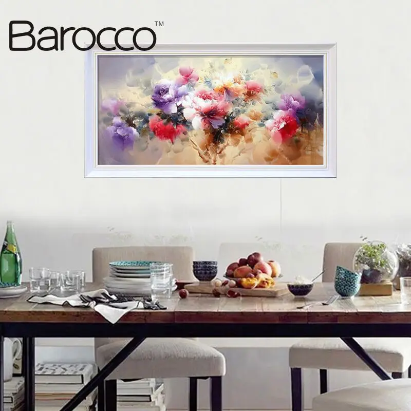

Handmade Modern Abstract Oil Painting Chinese Peony Flowers Wall Decor Landscape Paintings Art On Canvas Unframed Ready To Hang