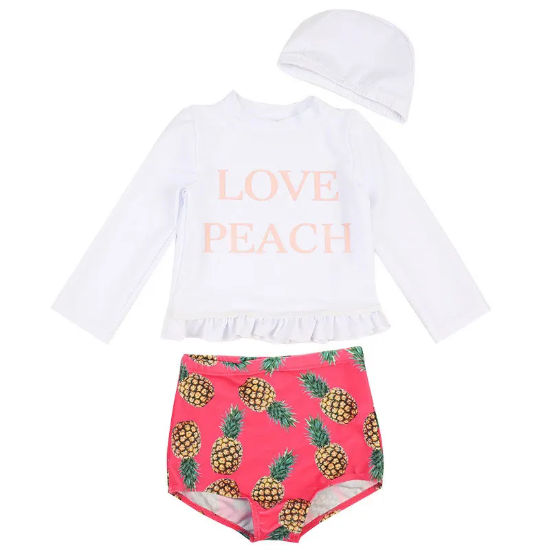 Two Pieces Baby Girls Swimwear New Children Fruit Macrame Swimsuit for Girl Kids Summer Beach Bath Suit Toddler Swimming Wear (9)