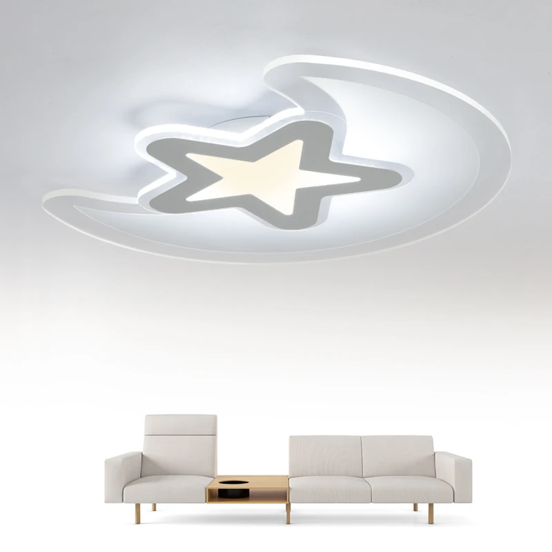 

Stars and the moon modern led chandelier Ultra-thin Acrylic chandelier lignting for bed room Surface mount home Decorative Lamp