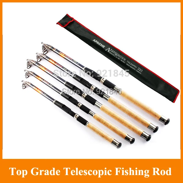 

Free shipping 6 segments 2.7M GW Apache Navigators carbon spinning telescopic fishing rods sea rod fishing pole 2.4 2.7 3.0 3.6