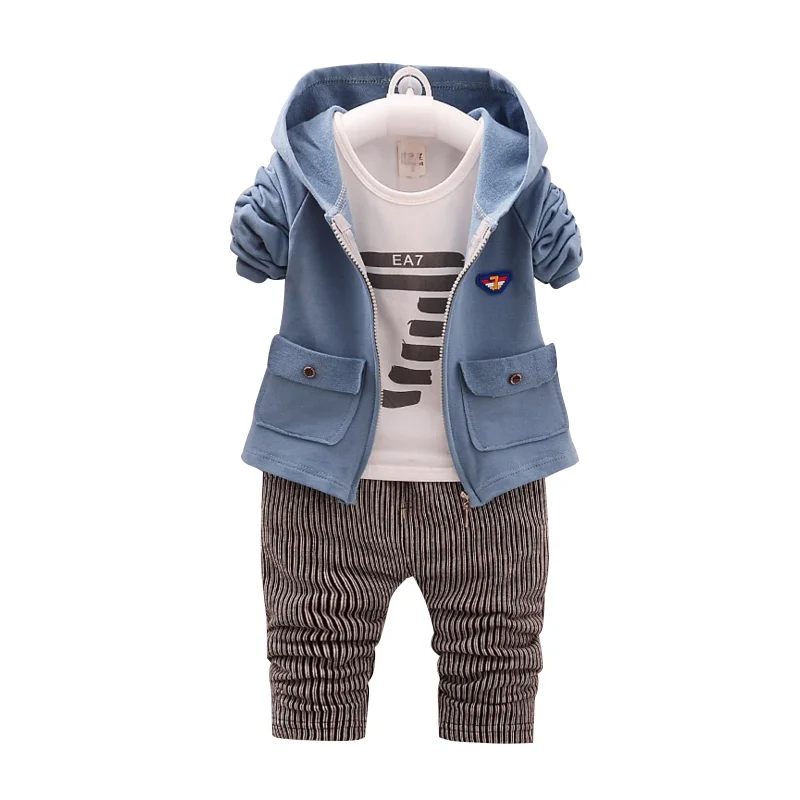 3Pcs New Born Baby Boy Clothes Sets Long Sleeve Kids Suits Newborn