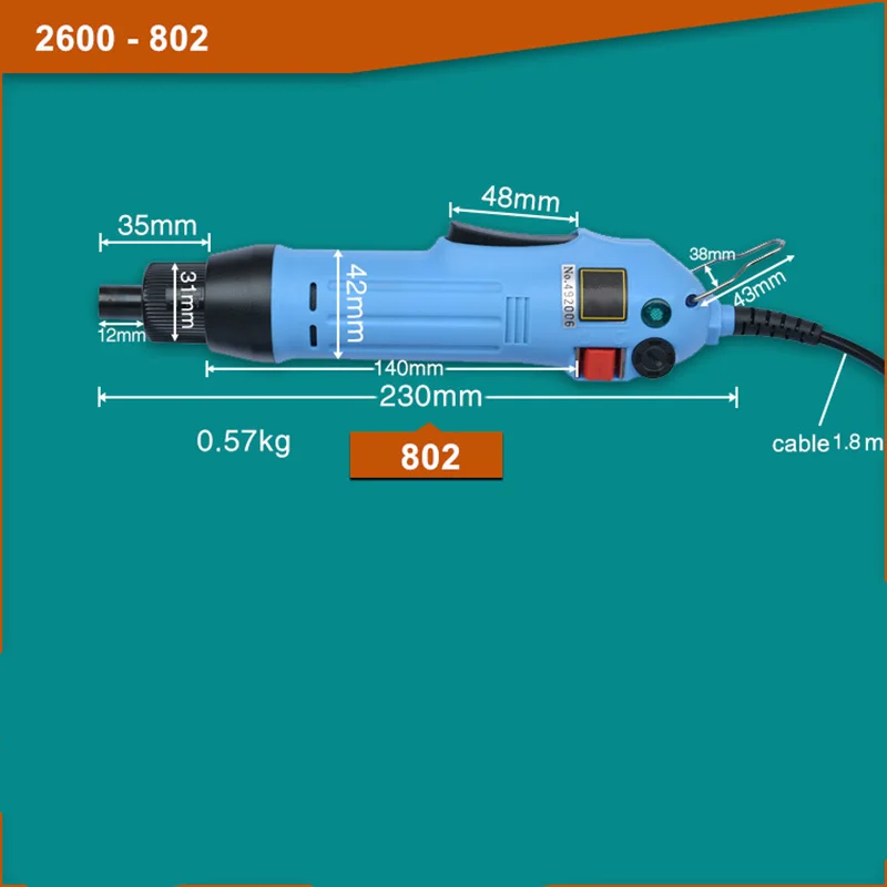 220-240 в кабель Электрический шуруповерт прямой штекер не переменная скорость высокое качество мотор шестерни костюм 2-6 мм винт модель 802