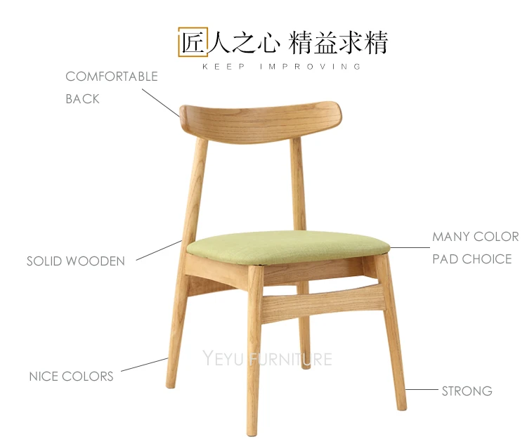 Минималистский современный Дизайн твердые деревянные мягкий стул, мода Дизайн удобный деревянный стул с Подушки, стул отдыха 1 шт