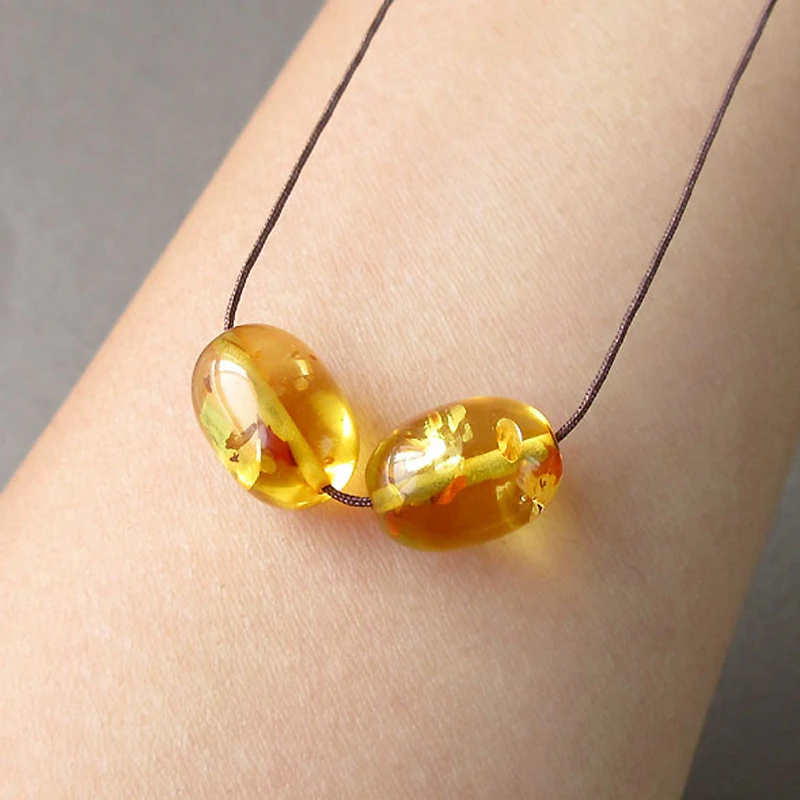 amber beads (8)