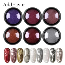 Addfavor Aurora блеск для ногтей зеркальная пудра пигментная пыль хромированная блестящая пудра французский дизайн ногтей украшение маникюр VU гель