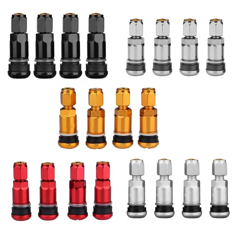 tire valve caps 4Pcs Universal Metal Car Motorcycle Tubeless Wheel Tyre Valve Stem Caps