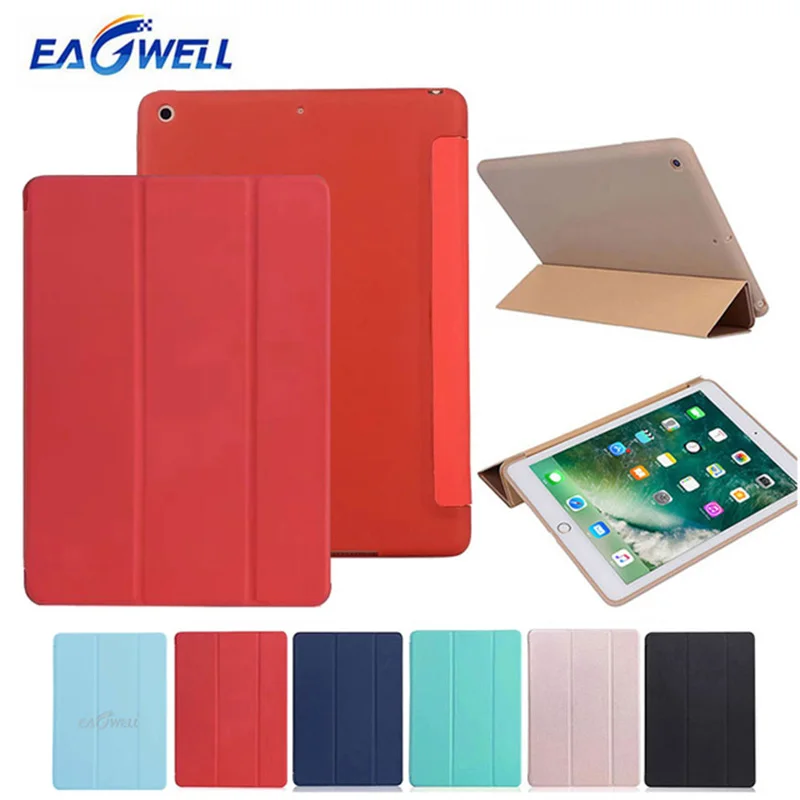 

PU Leather Case For Apple iPad 9.7 inch 2017 2018 Flip Case Folding Stand Smart Cover Auto Sleep Wake Tablet Protective Skin