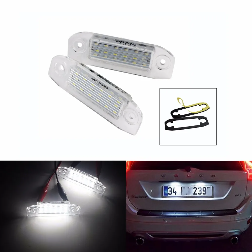 ANGRONG 2x Светодиодный светильник для номерного знака белый Volvo C70 S40 S60 S80 XC70 MK II III V50 V60