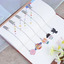 1 шт. кошка металлическая закладка Мультфильм Животное Вселенная лошадь украшение в виде книги для ребенка подарок школьные офисные канцелярские принадлежности подвеска Закладка