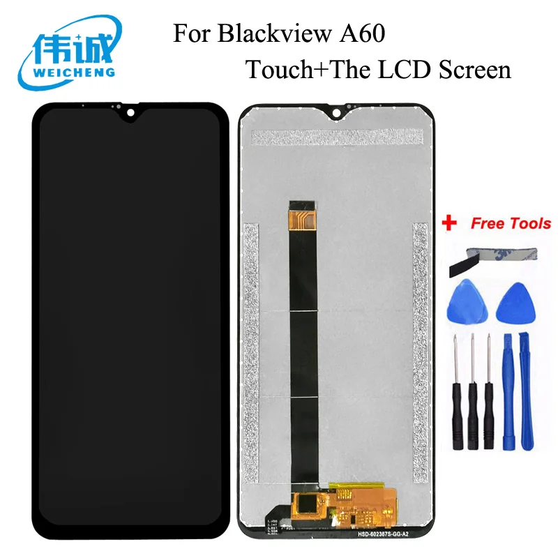 Tanie WEICHENG 100% testowane dobrze Blackview A60 wyświetlacz LCD + ekran dotykowy 600*1280 6.1 cal zgromadzenie dla Blackview A60 darmowe narzędzia