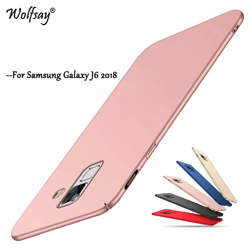 

Wolfsay PC Case sFor Samsung Galaxy J6 2018 Cover J600G Silm Luxury Smooth Hard Phone Case for Samsung Galaxy J6 2018 EU Version