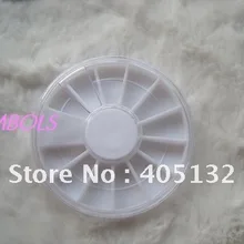 NA-16 100 шт./лот 6 см* 0,8 см Пластик 12 мест Пустой Круглый колесный чехол ролик со стразами