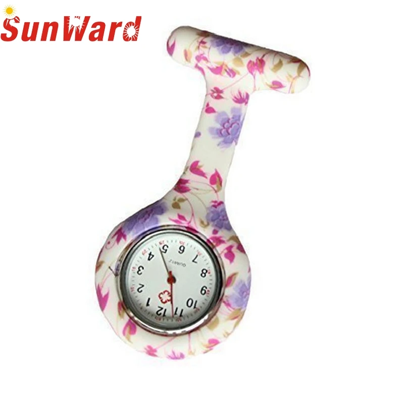 

Miracle Moment Fashion Floral Nurse Clip-on Fob Brooch Pendant Hanging Pocket Watch JY27