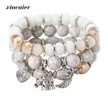 

Xiacaier Beads Bracelets For Women Elephant Wings Charm Bracelets Bangles Beaded Bracelet Femme Fashion Vintage Jewelry