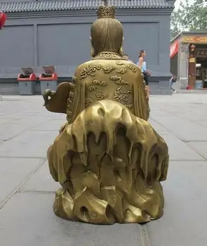 

China Folk Classical pure Brass Tai Shang Lao Jun Taoist Religion Buddha Statue