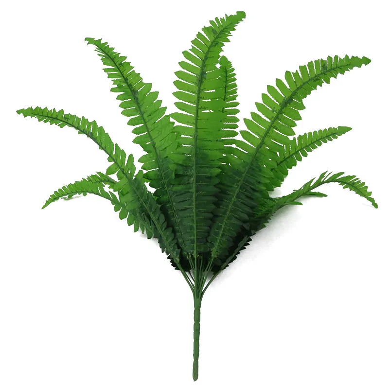 24 головы моделирование папоротника трава зеленые крупные листья искусственные растения персидские листья для дома сад Свадебные украшения поддельные листья