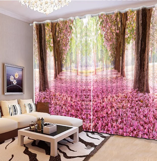 Aanpassen 3d gordijnen woonkamer Romantische kersenbloesems 3d ... Aanpassen 3d gordijnen woonkamer Romantische kersenbloesems 3d ...