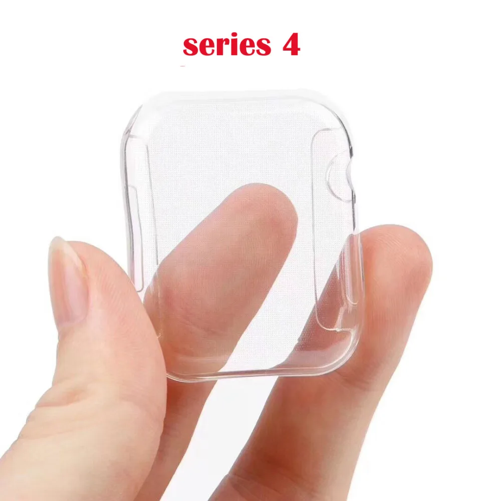 

2018 newest Soft Silicone TPU Protective Cover Case for Apple Watch band Series 4 shell 40mm 44mm