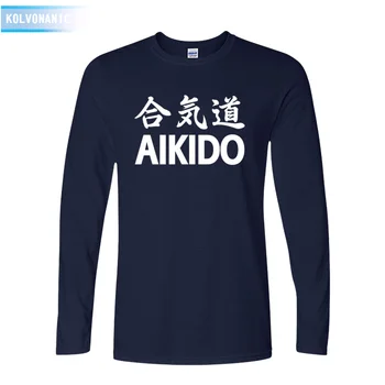 

Aikido Printed Mens T Shirt Fashion 2017 Fall New Long Sleeve O Neck Cotton Swag T-Shirt Tee shirts Tracksuits Hombre Tshirts