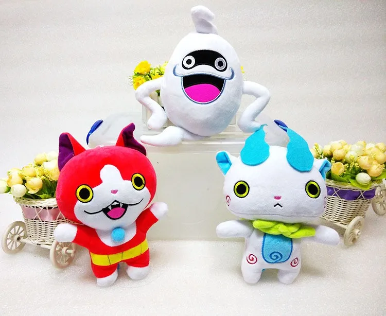 1 шт. 20 см Йо-Кай Yokai Watch плюшевые куклы Jibanyan Komasan и шепотом Екай плюша игрушка подвеска с присоской