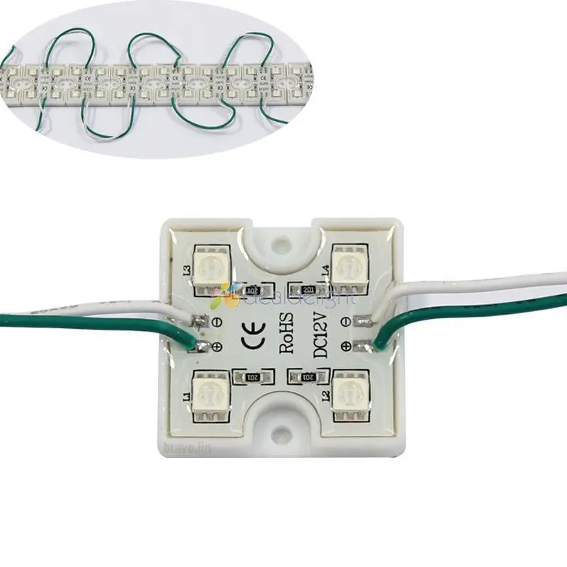 100 шт. 5050 SMD 4D светодиодный модуль холодный белый теплый красный синий зеленый RGB