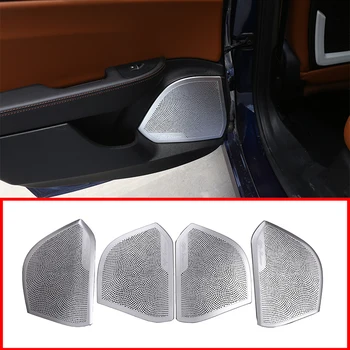 

4Pcs Aluminum Alloy Car Door Speaker Cover Trim For Alfa Romeo Giulia 2017 Car Accessories