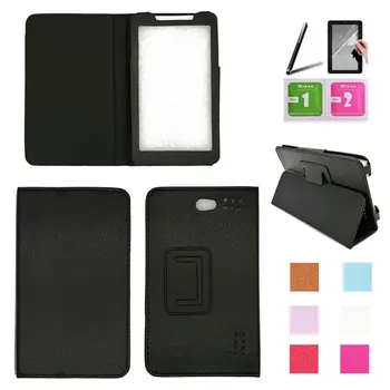 

for Mediacom SmartPad 7.0 iPro 3G 7 Inch Tablet PU Leather Cover Case 8 Colors + Stylus Pen + Screen Protector Free Shipping