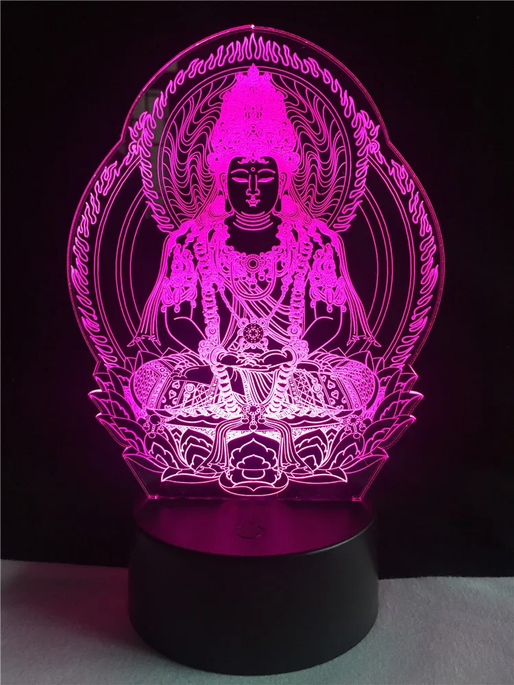 Luzes da Noite buddha 7 mudando a cor Function 4 : Lampada Led/lamparas/led Lamp Indoor