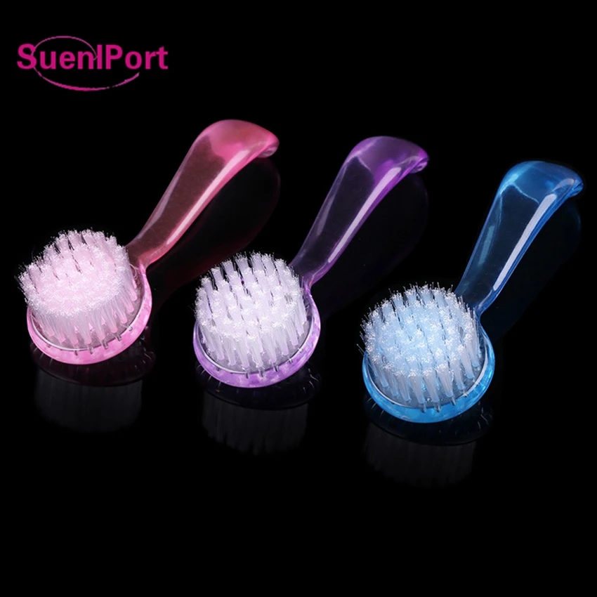 

Sune l Port 1pc Plastic Nail Brushes Nail Dust Clean Cleaning Brushes Pedicure Round Head Cleaning Brush Nail Accesories Tools