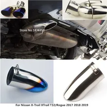 For Nissan X-Trail XTrail T32/Rogue 2017 2018 2019 car cover muffler exterior end pipe dedicate stainless steel exhaust tip tail