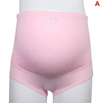 

Women Underwear High Waist Belly Support Solid Color Elastic Panties for Pregnant Maternity S7JN