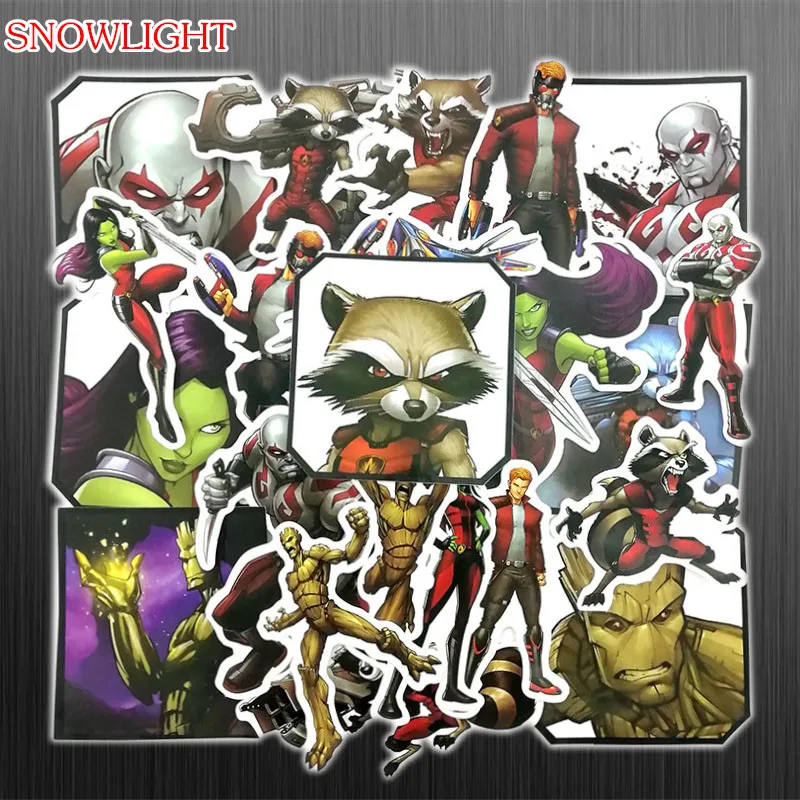 24 Pcs /lot Marvel Guardians Of The Galaxy Graffiti Stickers Laptop Moto Skateboard Luggage Guitar Furnitur Decal Toy Stickers