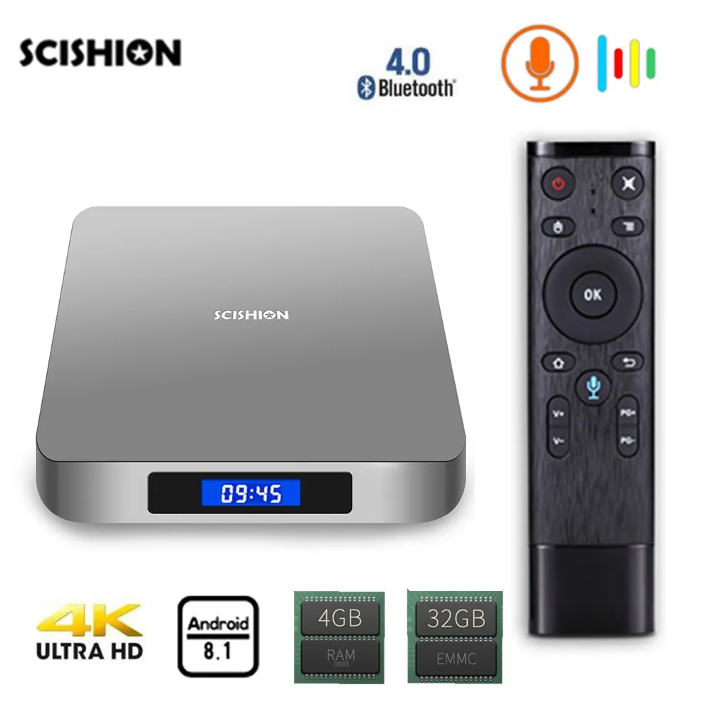 SCISHION AI ONE Android 8.1 TV Box Rockchip 3328 2GB RAM 16GB ROM 2.4G WiFi USB3.0 BT4.0 Voice Control Set Top Box Media Player цена SCISHION AI ONE Android 8.1 TV Box Rockchip 3328 2GB RAM 16GB ROM 2.4G WiFi USB3.0 BT4.0 Voice Control Set Top Box Media Player цены онлайн