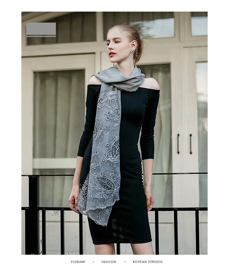 women-solid-color-cotton-linen-scarves-with -lace-13