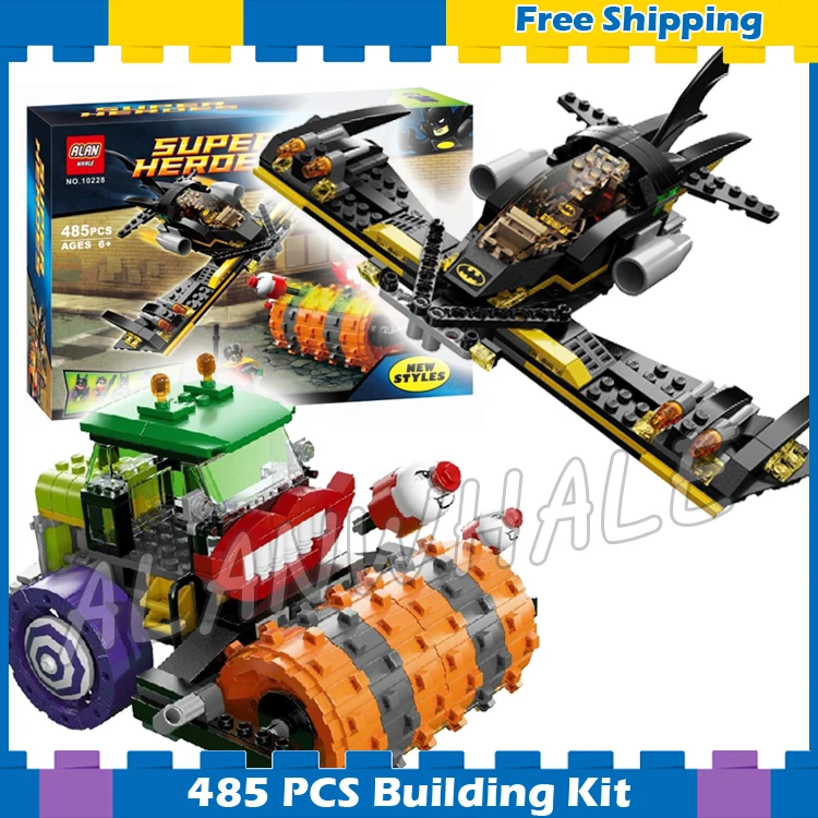

485pcs Super Heroes Batman Movie The Joker Steam Roller Batwing Robin 10228 Model Building Blocks Gifts Set Compatible With