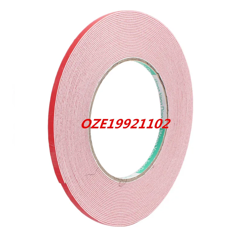 10M 6mm x 1mm Dual side Adhesive Shockproof Sponge Foam Tape Red Whitetape tapesponge adhesive