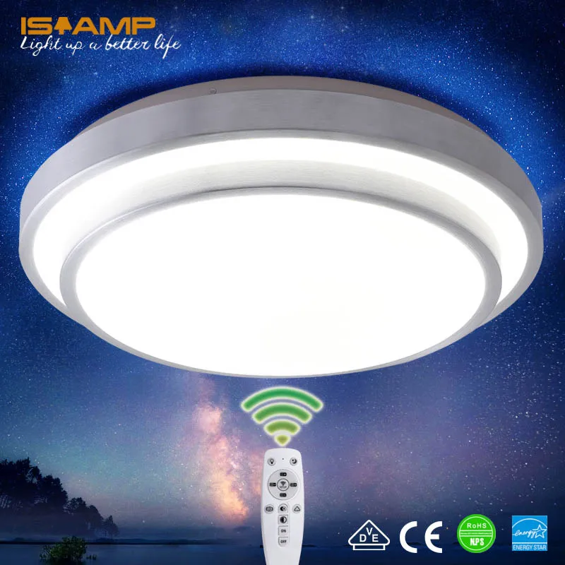 ISRAMP Modern LED Ceiling Lights Lighting Fixture Lamp Kitchen Living Room Bedroom Surface Mount Remote LED Ceiling