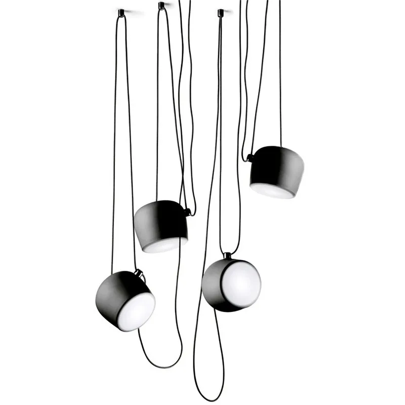 

FUMAT Modern Creative Fashion DIY Creative Aim Pendant Lamp White Black Iron Pendant Lights Restaurant Cafe Suspension Lamp